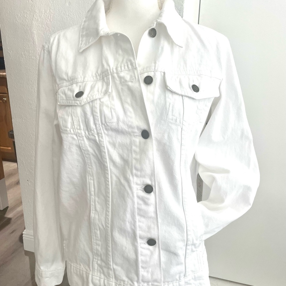 Women's White RED STAR Denim Jacket